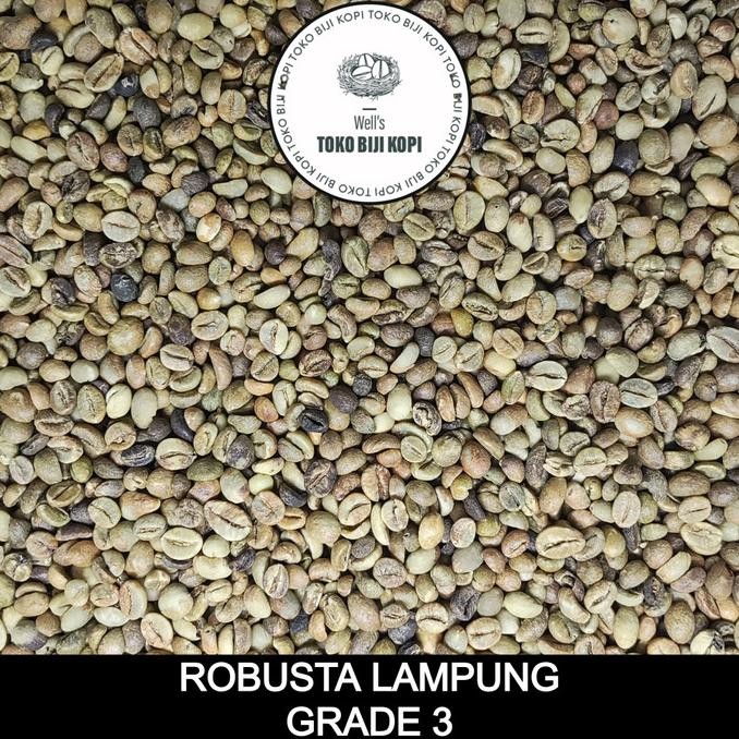 

Green Bean Biji Kopi Mentah Robusta Lampung Grade 3 - 1 Kg