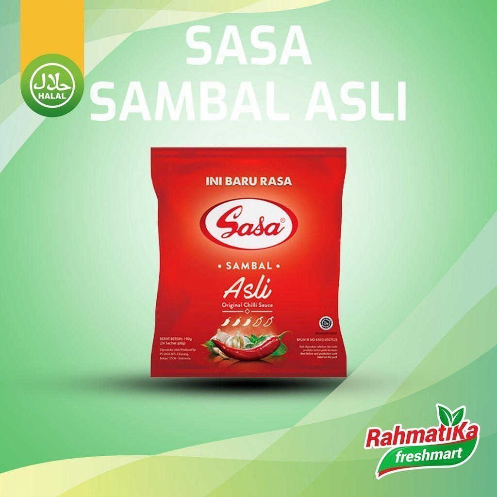 

Sasa Sambal Asli 24 Sachet x 8 gram