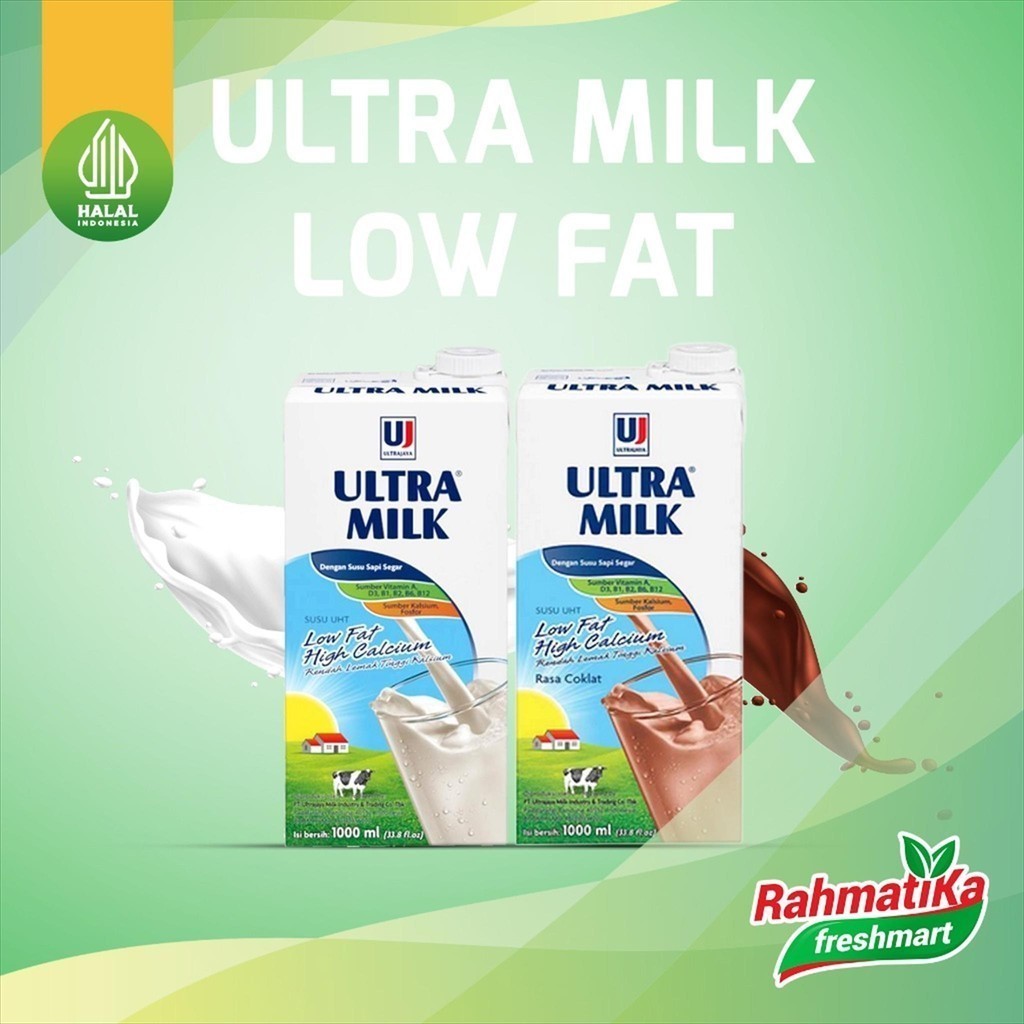 

Ultra Milk Susu UHT Low Fat High Calcium 1 Liter