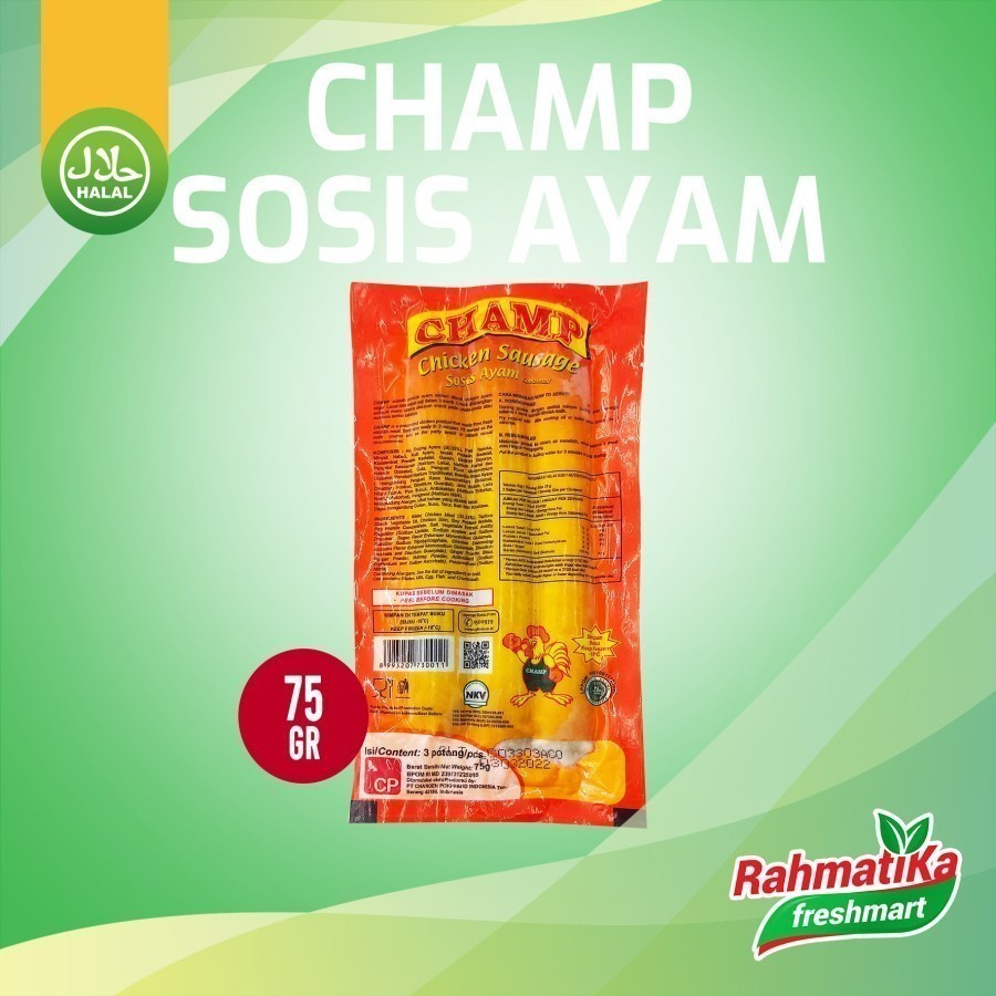 

Champ Chicken Sausage / Champ Sosis Ayam Isi 3 Pcs