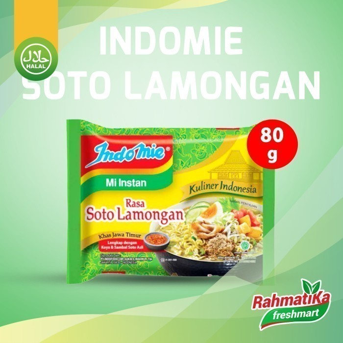 

Indomie Mi Instan Soto Lamongan dgn Koya & Sambal Soto 1 Pcs