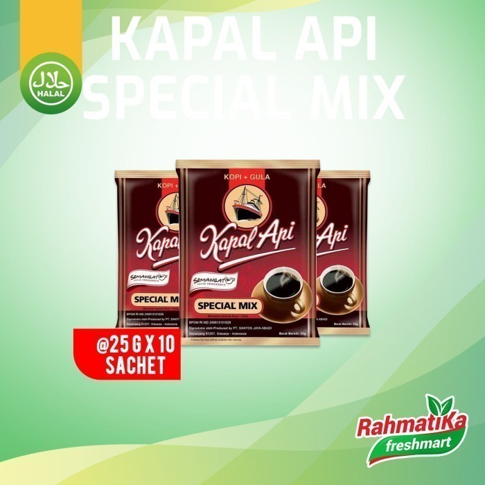 

Kapal Api Kopi Special Mix 25 gram (Isi 10 Sachet)