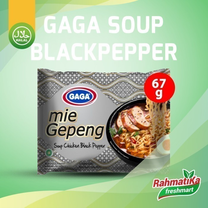 

GAGA Mie Gepeng Soup Chicken Black Pepper (1 Pcs)