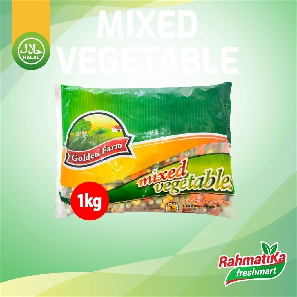 

Golden Farm Mixed Vegetables - Campuran Sayuran Beku 1 Kg