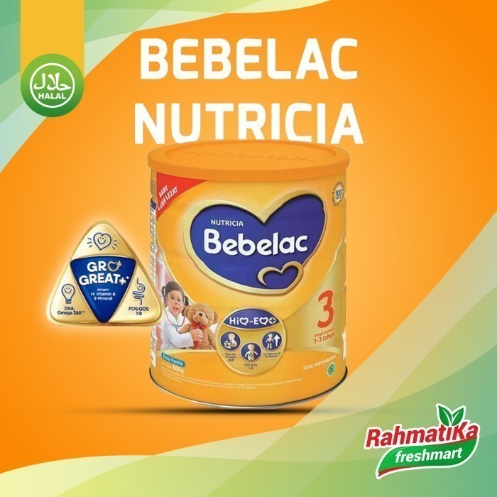 

Nutricia Bebelac 3 GroGreat+ Susu Bubuk Rasa Vanila 800g (Kaleng)