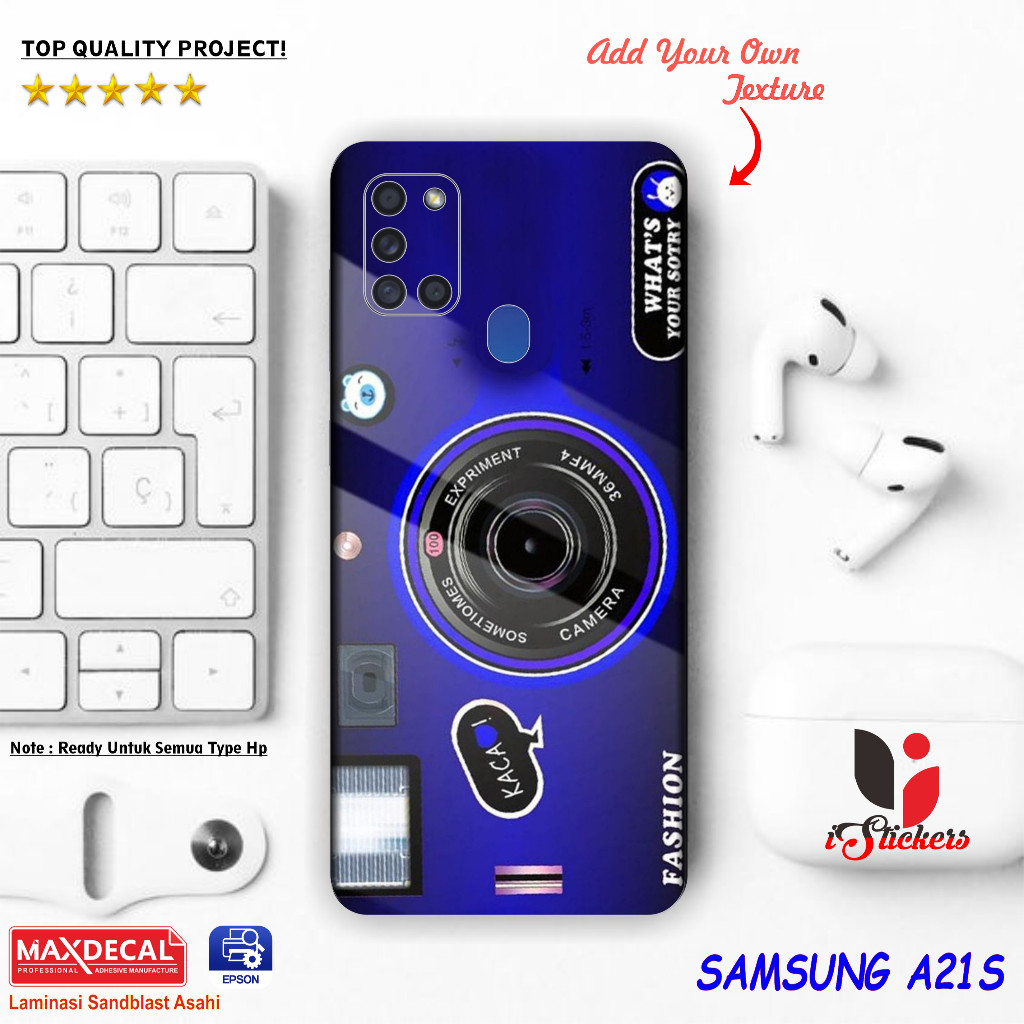 

Terlaris Samsung A21s Beda Via Chat Garskin Stiker Custom Case Laminasi Tebal COD