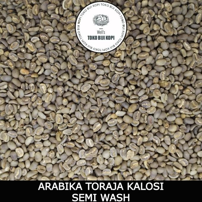 

Green Bean Kopi Mentah Arabika Toraja Kalosi Semi Wash Grade 1 - 1Kg