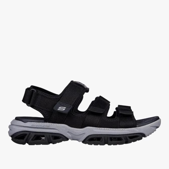 Skechers Sepatu Sandal Pria Atlan Men's Sandal - Black Original KAR