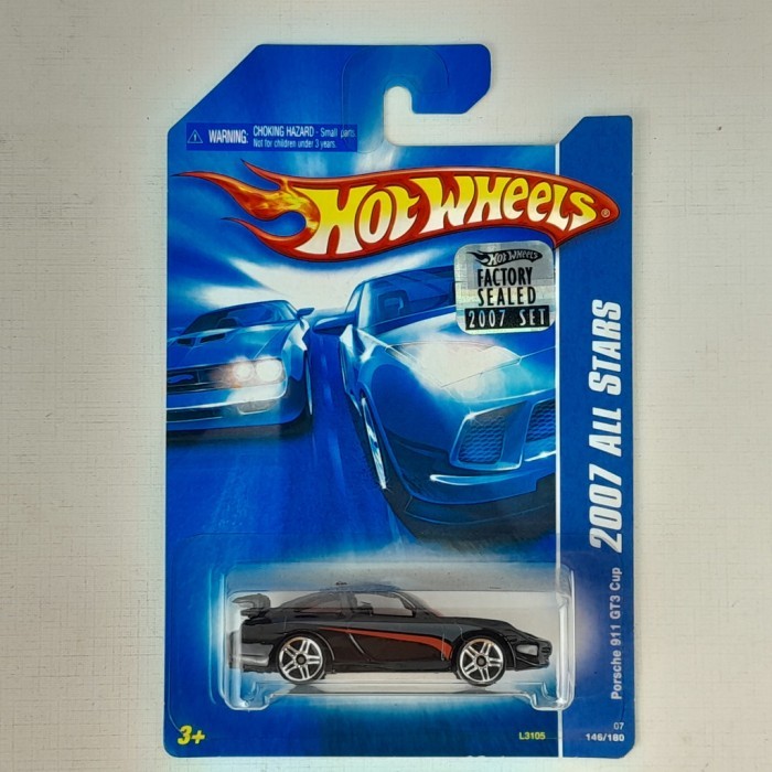 HOT WHEELS PORSCHE 911 GT3 CUP HITAM FACTORY SEALED LANGKA SEKALI