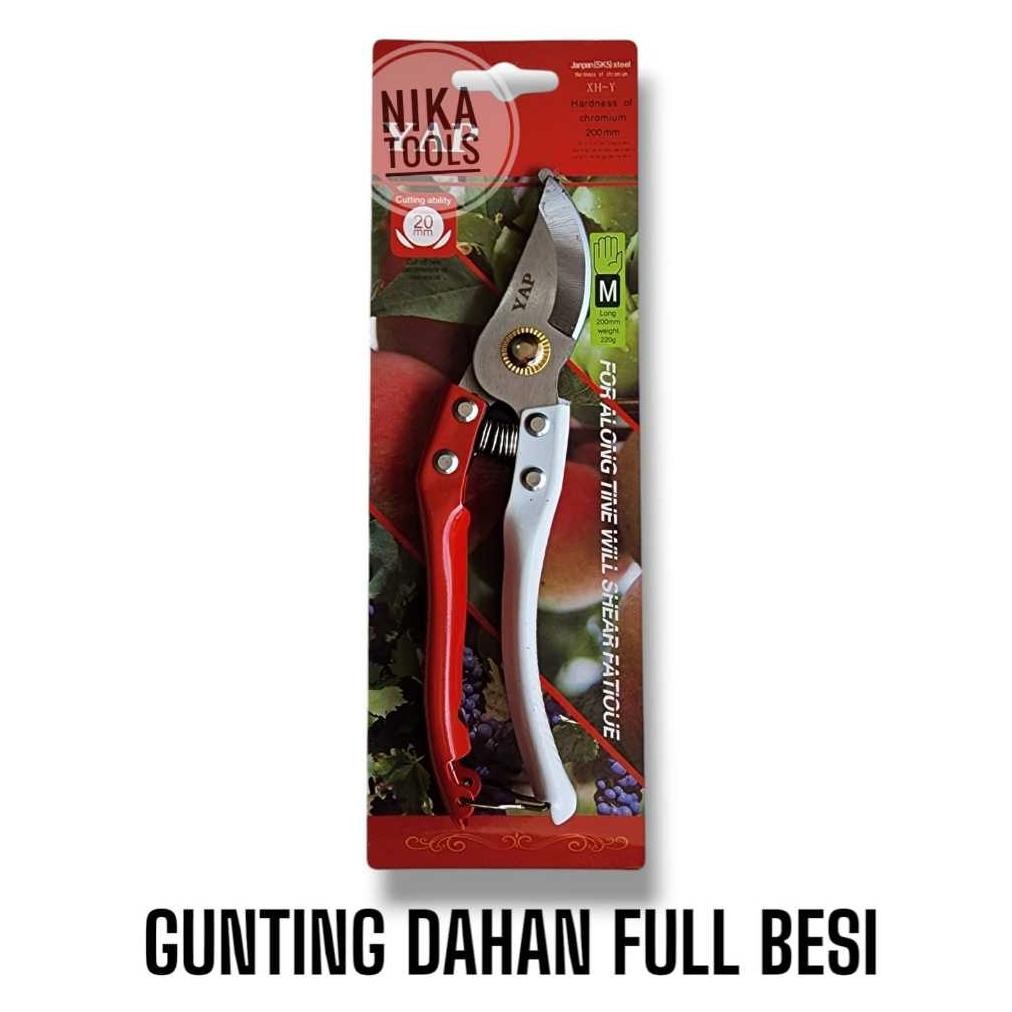 TERBAIK GUNTING DAHAN KAYU JUMBO BENGKOK MERAH PUTIH FULL BESI