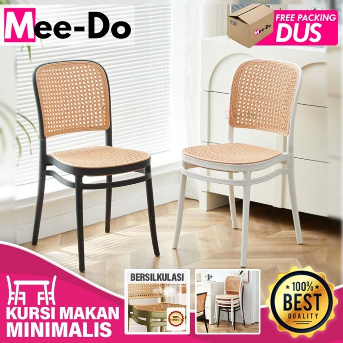 Kursi Makan Cafe Rotan Sintetis Kursi Teras Plastik Anyaman