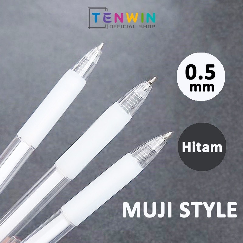 

Promo Muji Style Pulpen Gel Hitam 0.5Mm -Tenwin Diskon