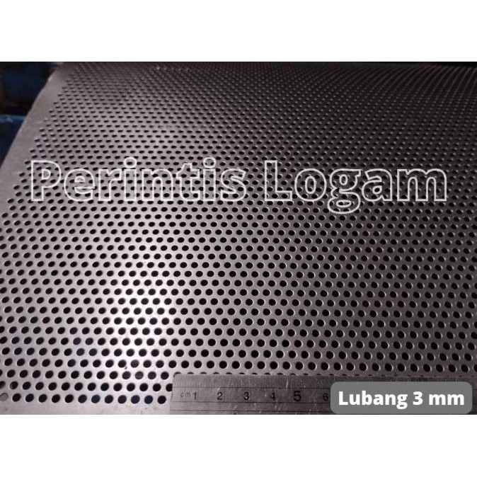 PLAT LUBANG Besi Perforated 1.5 mm Lubang 3;4;5;6;8;12mm 1.2x 2.4 Mtr