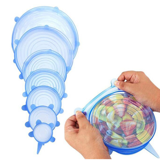 

24 Paket Silikon Food Cover Cover Tutup Penutup Makanan Serbaguna Silicon Elastis Karet Mangkok Buah