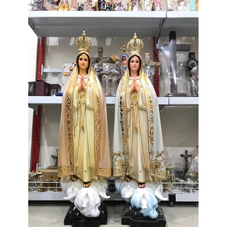 HARGA DISC - Pajangan Patung Rohani Bunda Maria Fatima 80cm Mahkota Patung Goa