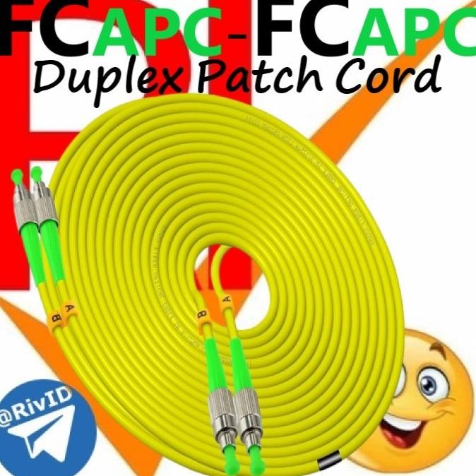 

Ready Patch Cord Duplex FC-FC APC 3M Patchcord 3 Meter FO Single Mode