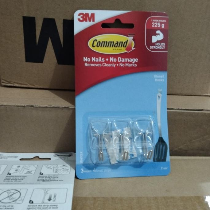 

Ready 3 M Command Small Clear Wire Hook 17067 CLR - Gantungan