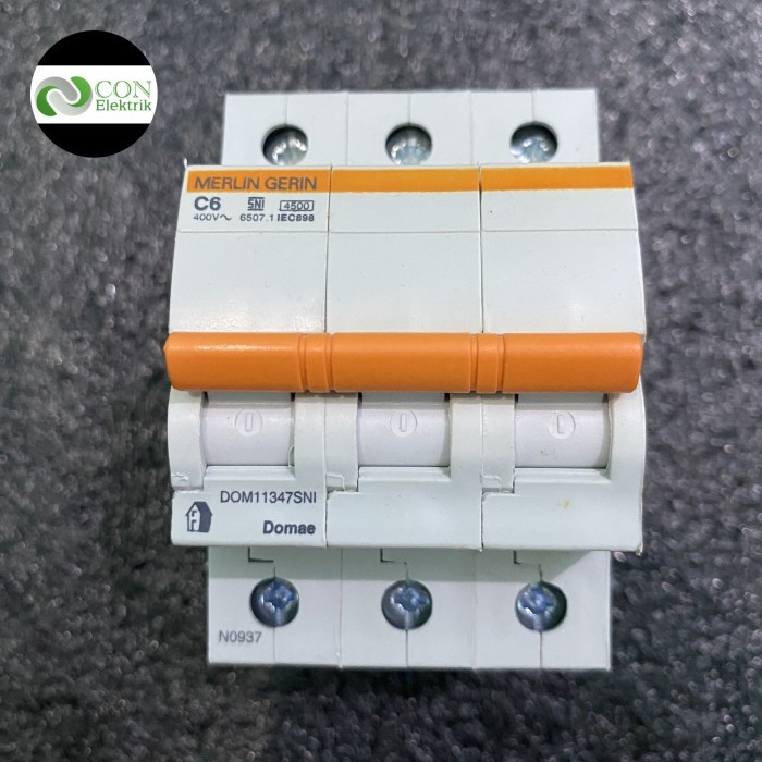 Mcb Merlin Gerin Domae 3 Phase C6 6a 4.5ka Original
