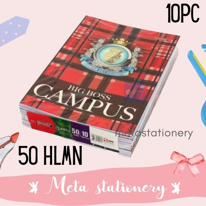 

GRATIS ONGKIR BUKU TULIS BIG BOSS CAMPUS UKURAN BOXY 1 PAK ISI 10PC KODE 666