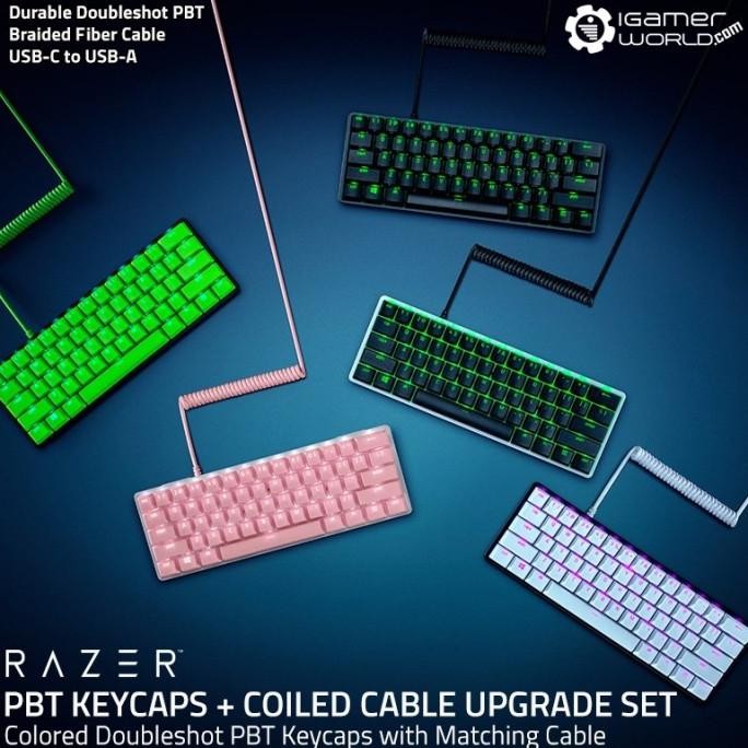 Tersedia Razer PBT Keycaps + Coiled Cable Upgrade Set for Mechanical Keyboard