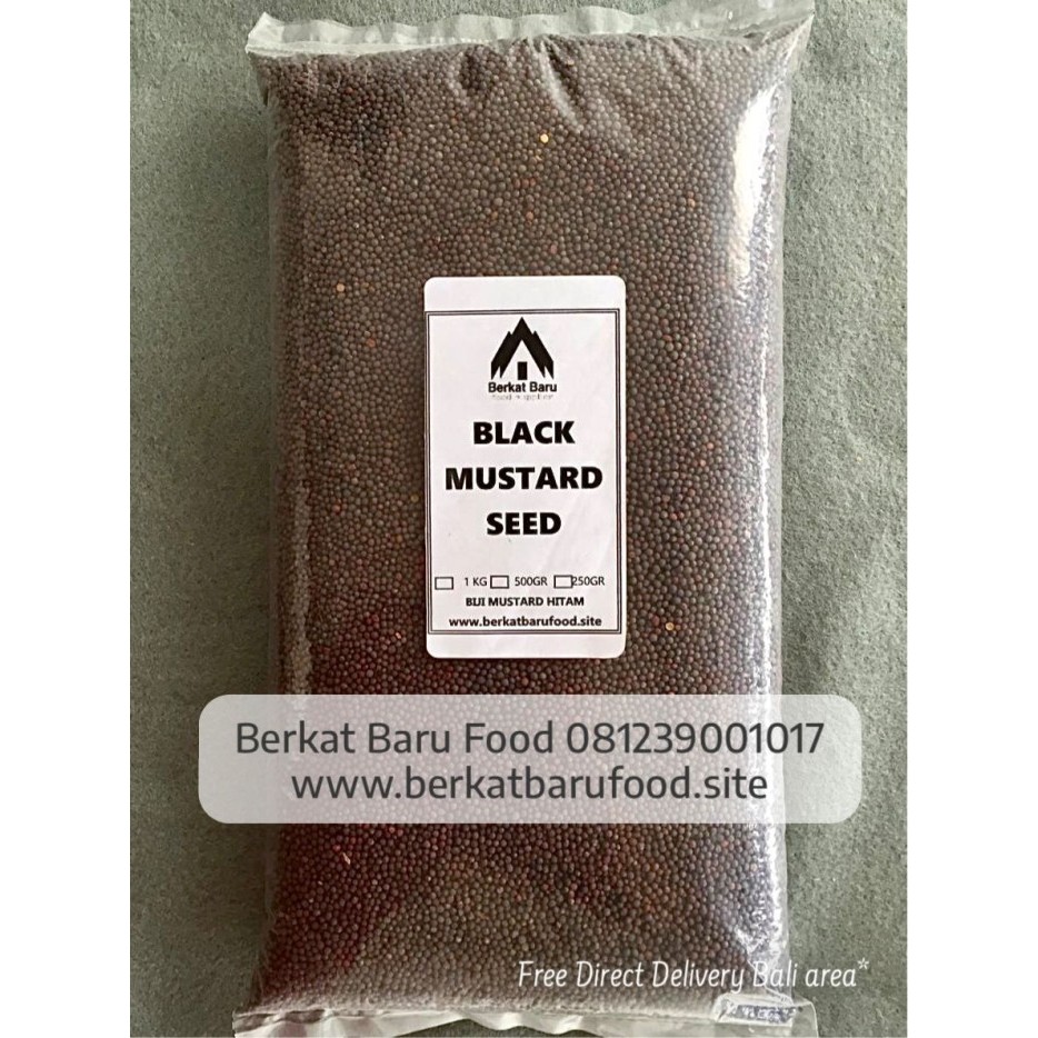 

MURAH Black Mustard Seeds / Mustard Seed / Biji Sesawi Hitam 500 gram