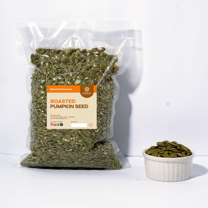 

HRG DISKON Pumpkin Seed panggang 1 kg Kuaci Biji Labu roasted Natural Premium