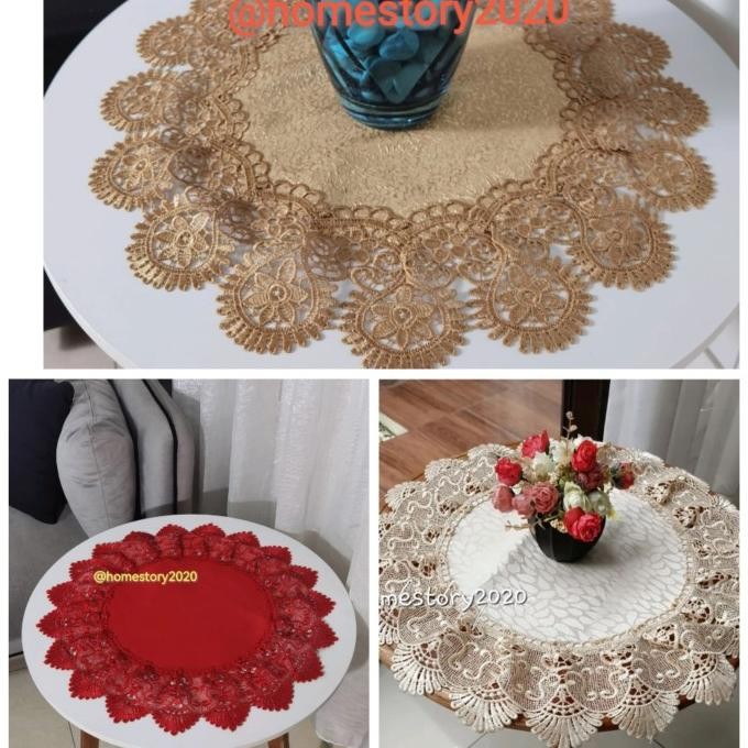 Sale Taplak Meja Bulat Kecil Tamu Lenong Betawi Meja Pojok Sudut 50Cm