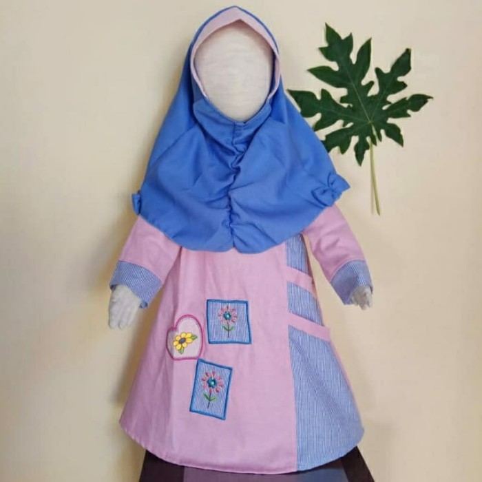 JR327 Busana Muslim Gamis Hijab Modern Anak Perempuan ( Size 1-2 tahun) OBRAL
