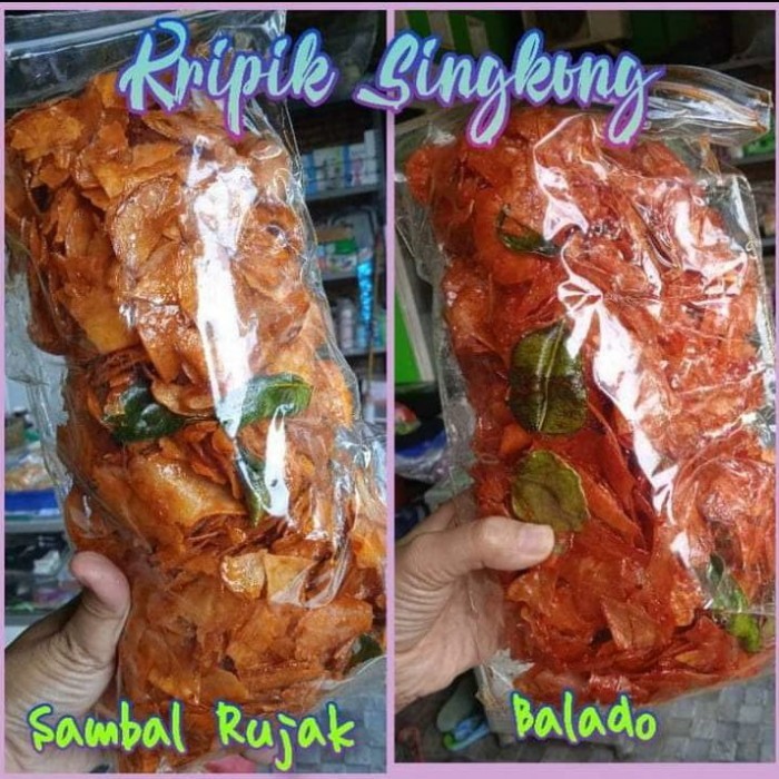 

SPECIAL Kripik Singkong Balado Pedas Manis Daun Jeruk , Bumbu Melimpah (murah)