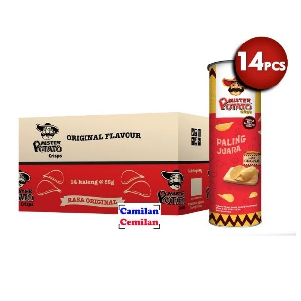 

TERLENGKAP Mister Potato Crisps Keripik Kentang Karton isi 14 pcs x 80 gr