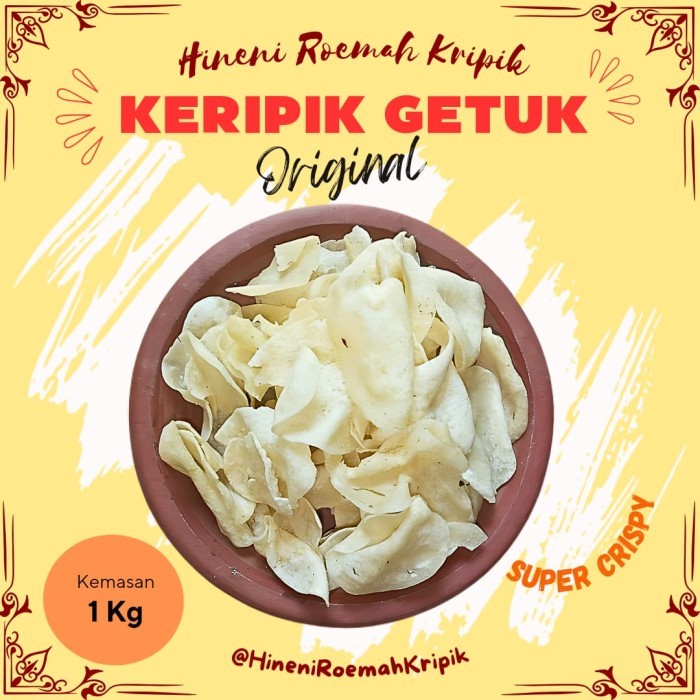 

STOK TERBATAS 1kg Keripik Gethuk Original Gurih Empuk Snack Premium