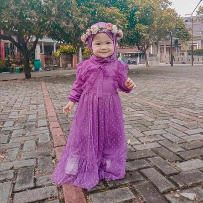 HG773 GAMIS TUTU ANAK PEREMPUAN/GAMIS TILE ANAK/GAMIS ANAK TILE DOTY OBRAL