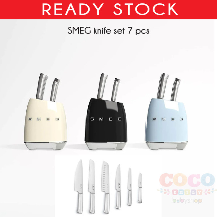 SMEG Knife Set Seven-piece Stainless Steel Celebrity Style Ready