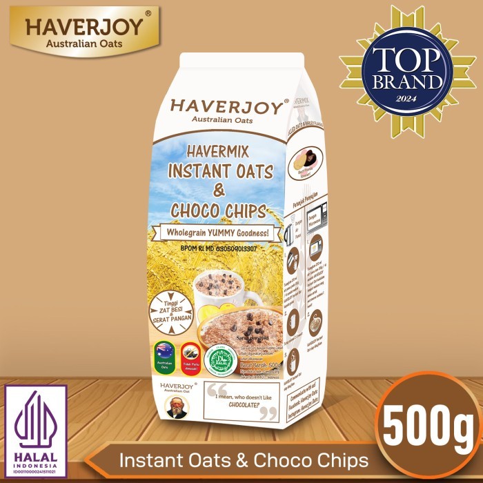 

TERBAIK Havermix Instant Oats & Choco Chips 500 g