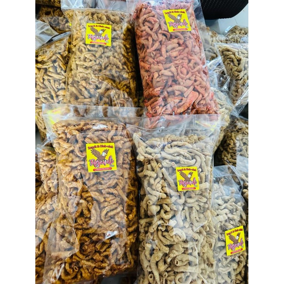 

SALE 1kg KERIPIK USUS SUPER PREMIUM GURIH ASIN / PEDAS DAUN JERUK/ BALADO