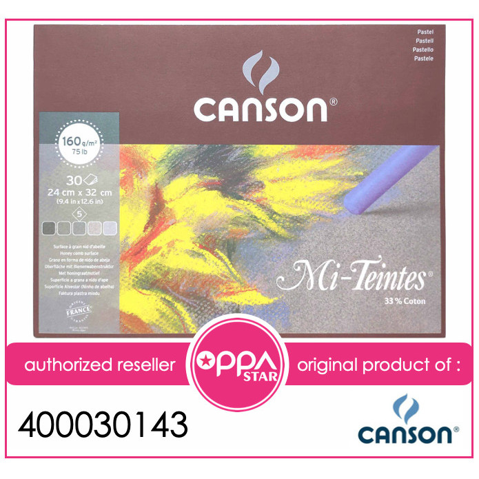 

Canson Mi-Teintes 160g 24x32 30s - Kertas Gambar Watercolor 400030143