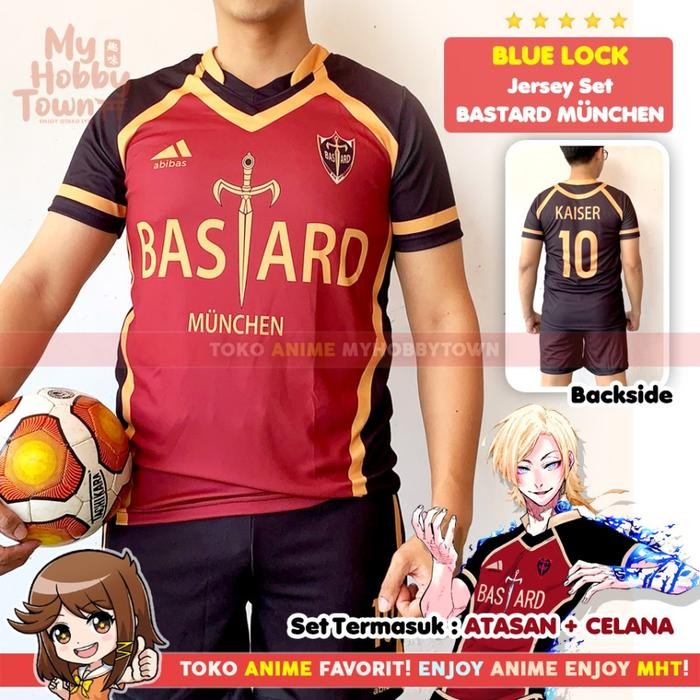 Kostum Jersey Blue Lock Bastard Munchen No. 10 Michael Kaiser Cosplay