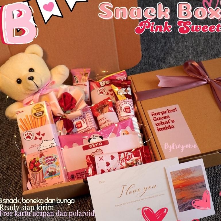 

PROMO Hampers Snack Box Set Kado Jajan Makanan Minuman Makanan Ringan Ulang Tahun Valentine Wisuda Anniversary Sempro Hari Guru Pink Sweet Series Food be-120