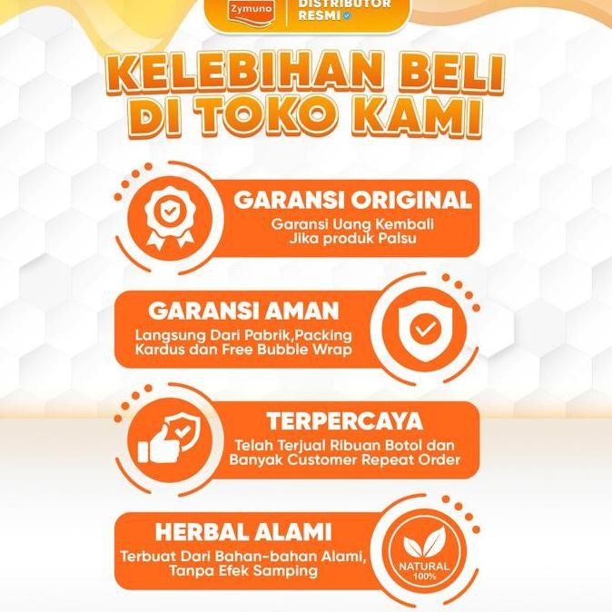 

Zymuno Asli 1 Botol - Madu Herbal Alami Original Bpom & Halal - Bantu Imunoteraphy Masalah Kwanita An - Bahan Honey (Madu Asli) Syrup Jelly Original Dan Terpercaya