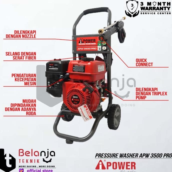 BIG SALE AIPOWER HIGH PRESSURE JET CLEANER APW 3500 PRO MESIN CUCI APW3500 !!!!!