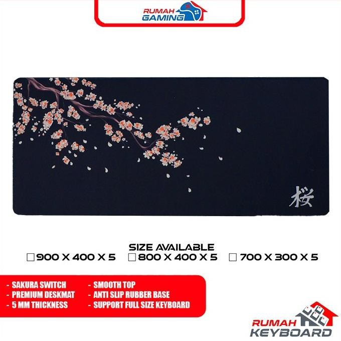 PREMIUM DESKMAT - DESKMAT XXL - SAKURA SWITCH - ANTI SLIP - SMOOTH - 5 MM THICKNESS