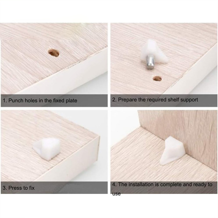 Tebaru 100pcs Pen Besi Ambalan Penyangga Kayu kaca Lemari Cabinet / Pin Shelf Support / Ambalan Kayu