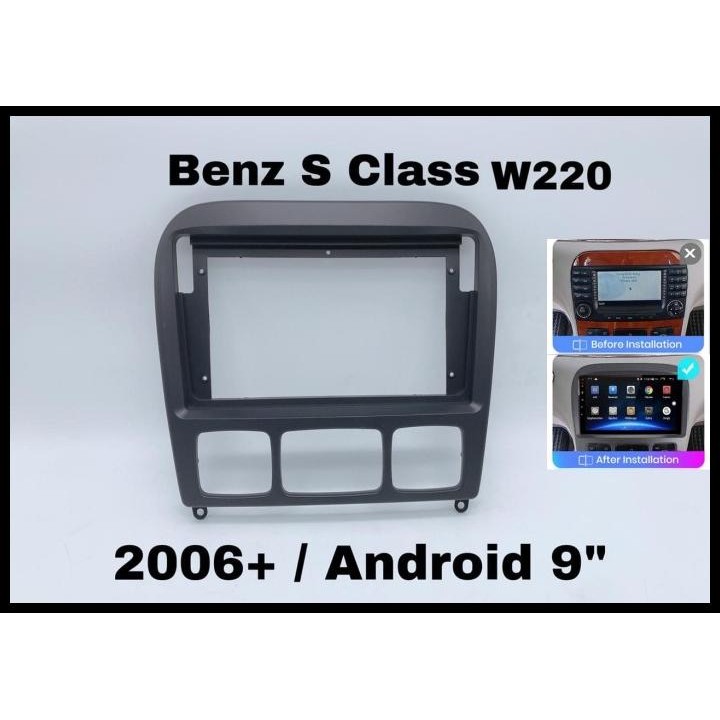 Frame 2 Din Benz S Class W220 2006 Headunit 9 Inch