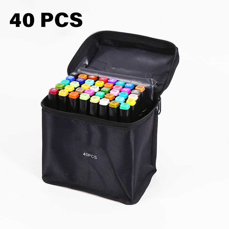 

Spidol Dual Side Fine Art Brush Art Marker Set 40 Warna CY-006