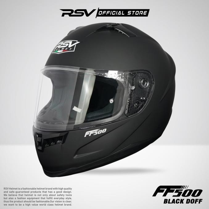 Helm RSV FF500 Black Doff Single Visor - Full Face