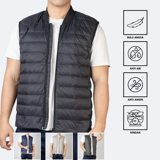Rompi pria vest pria rompi motor anti angin bulu angsa TBJ Nearby baru