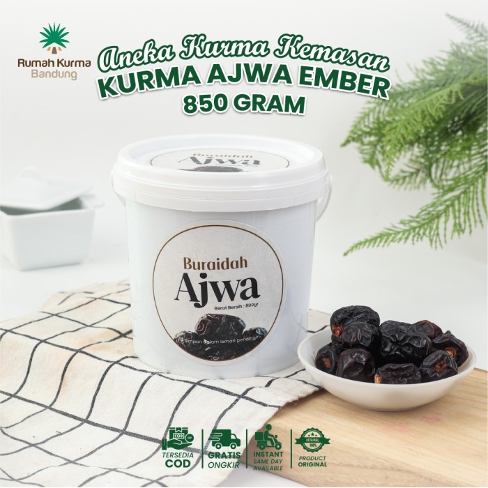 

Kurma Ajwa Madinah Original Kemasan Ember 800 Gram