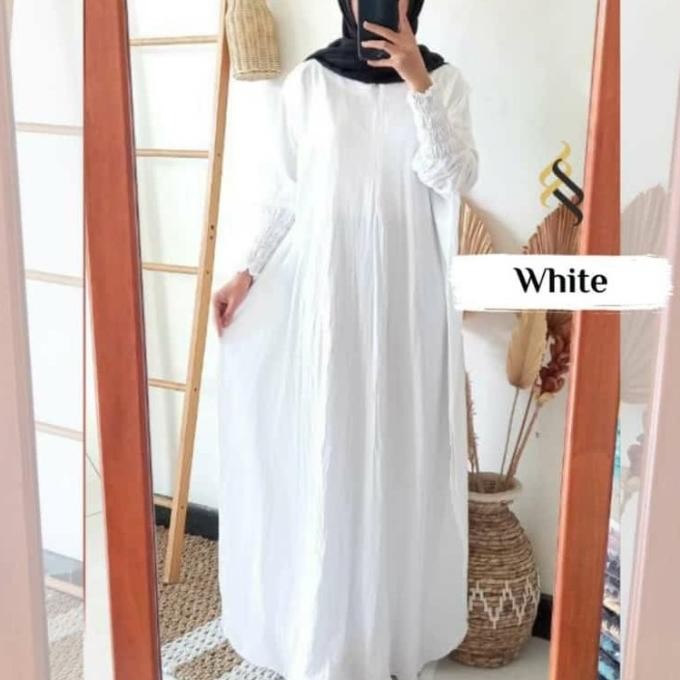 Kaftan Putih Polos Gamis Jumbo Haji Umroh Twill Pekalongan Ori Ld 140 Promo