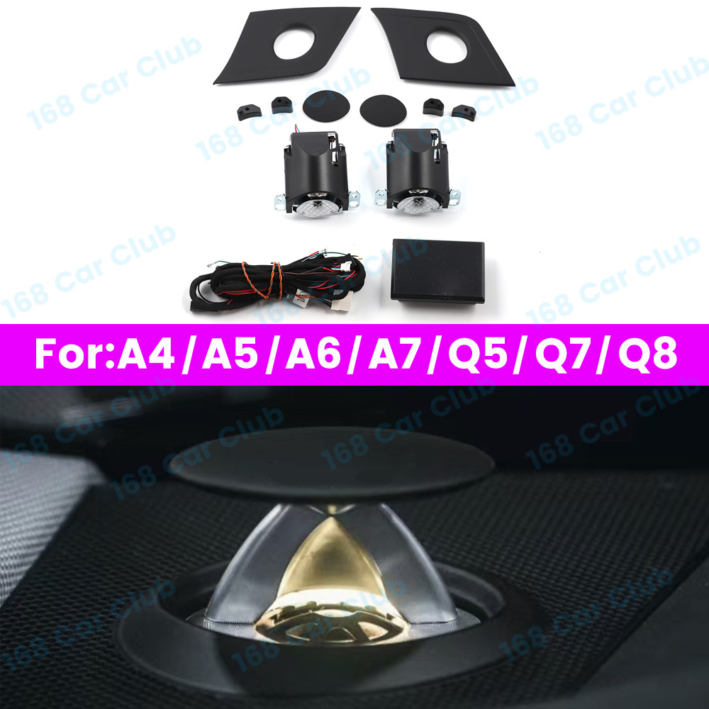 MEWO 32 Colours LED Electric Treble Horn Refit For Audi A4 A5 A6 A7 A8 Q5 Q7 Q8 C7 C8 B9 Car Lifting