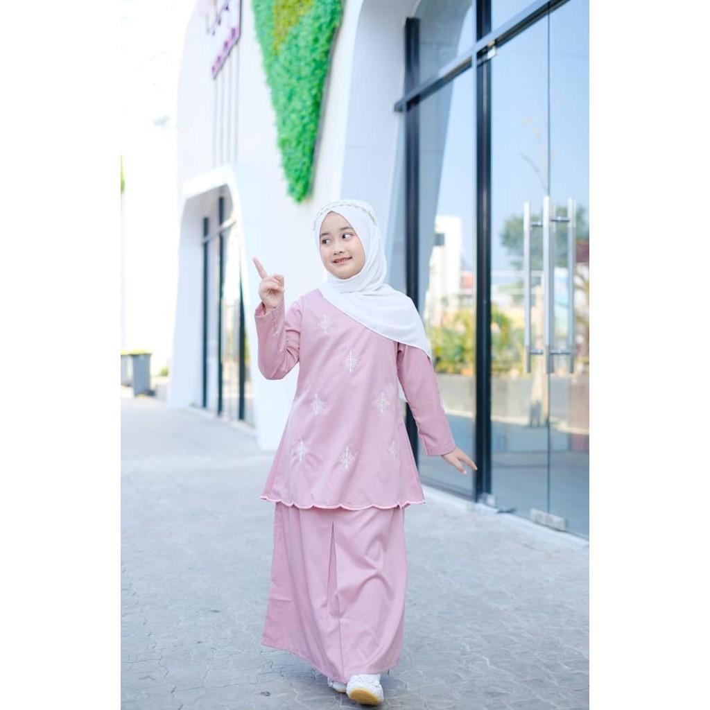 Baju Kurung Melayu Wanita Bordir Bahan Katun Toyobo Fodu Promo